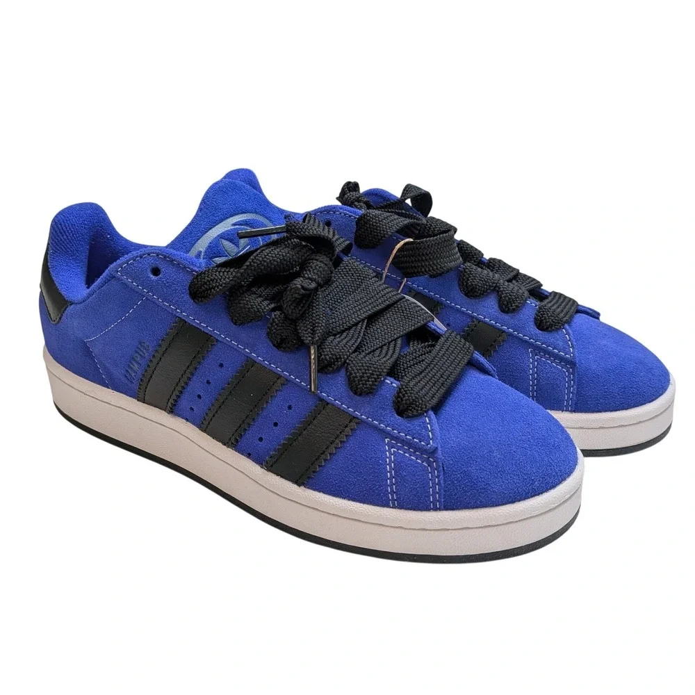 Adidas Campus 00s Mens 8.5 Royal Blue Black Suede JQ6044 NWT Box